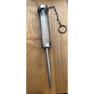 Vintage Morton Salt Meat Curing Thermometer And Weather USA Chain Collectible